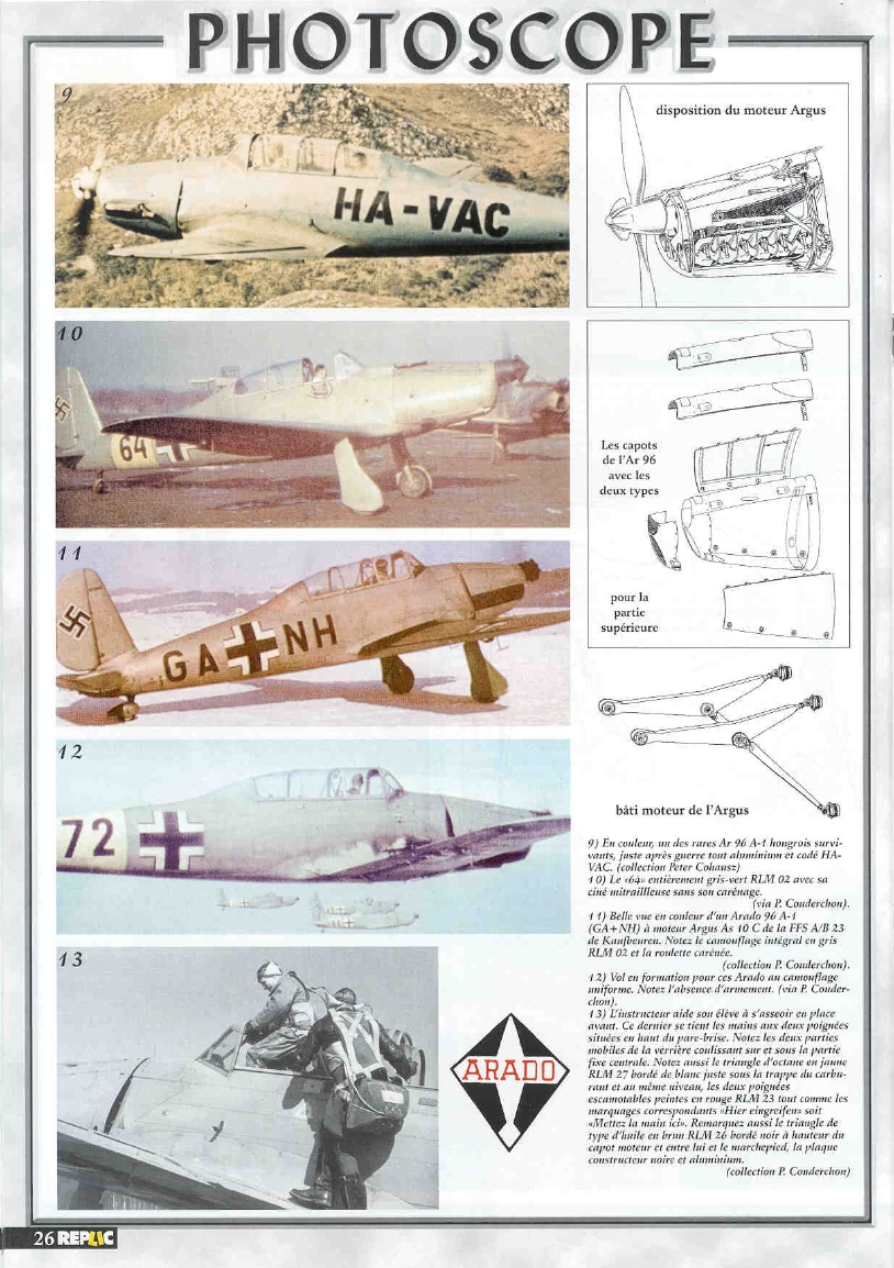 Replic 104 - Bleriot XI,Arado Ar 96